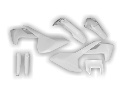 6462 plastics kit husqvarna te fe 125 501 2017 2018 2019 white wk9v