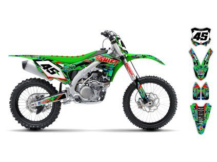graphics kit kawasaki kx 450f 16 18 step up le bike