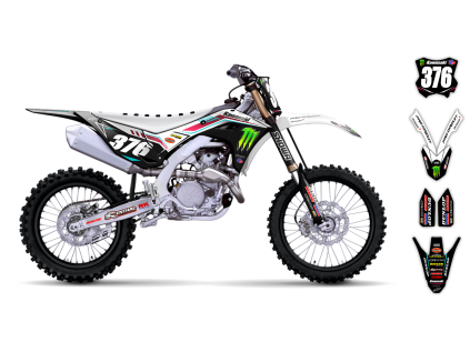 graphics kit kawasaki kx 450f 24 clawx r2 bike