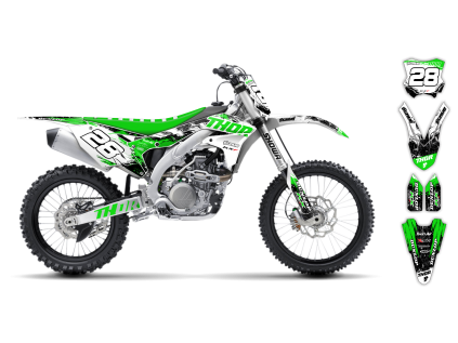 graphics kit kawasaki kx 450f 16 18 sledge le bike