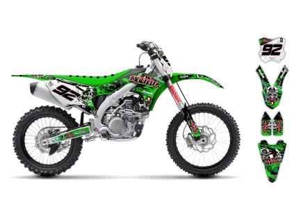 graphics kit kawasaki kx 450f 16 18 em em st bike
