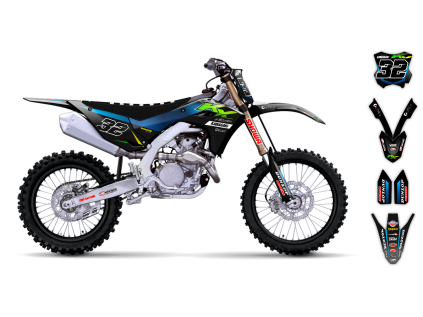 graphics kit kawasaki kx 450f 24 rampage st bike