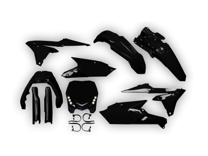 9123 plastics kit yamaha wrf 250 450 2015 2016 2017 2018 2019 black e blaze led wx36