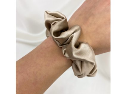 SCRUNCHIE TAUPE BÉŽOVÁ 30 momme