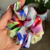 Pastel Rainbow - saténová scrunchie gumička