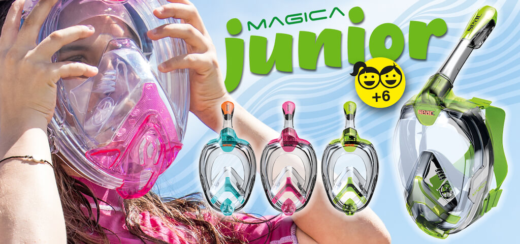 Celooblicejova snorchlovaci maska Seac Magica Junior banner