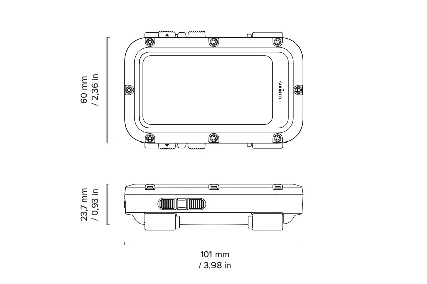 Potapecsky-pocitac-Suunto-Nautic-Bungee-cord-rozmery