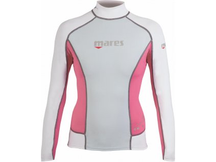 Lycrové tričko Mares RASH GUARD trilastic dámské s dlouhým rukávem růžové