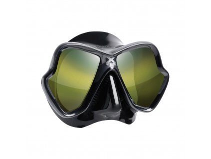 Maska Mares X-Vision Liquidskin Ultra černá, zlatě tónovaná skla
