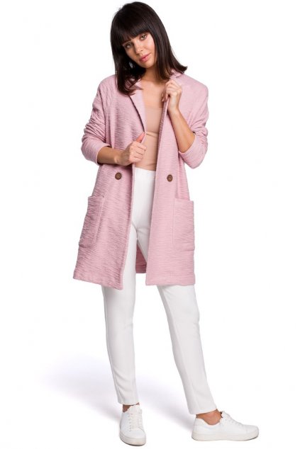 Pohodlný kabátek Be B099 růžový