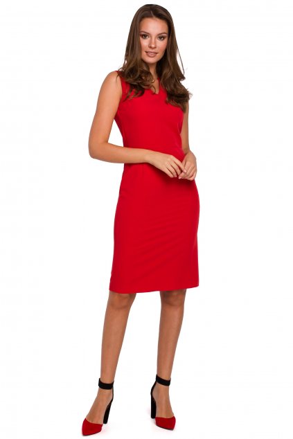 Elegantní šaty Makover K004 červené