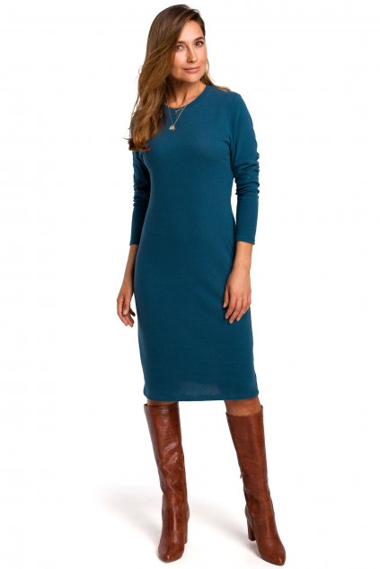 Úpletové šaty Style S178 modré