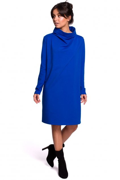 Šaty s rolákem Be B132 modré