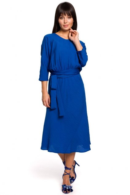 Elegantní šaty Be B149 modré