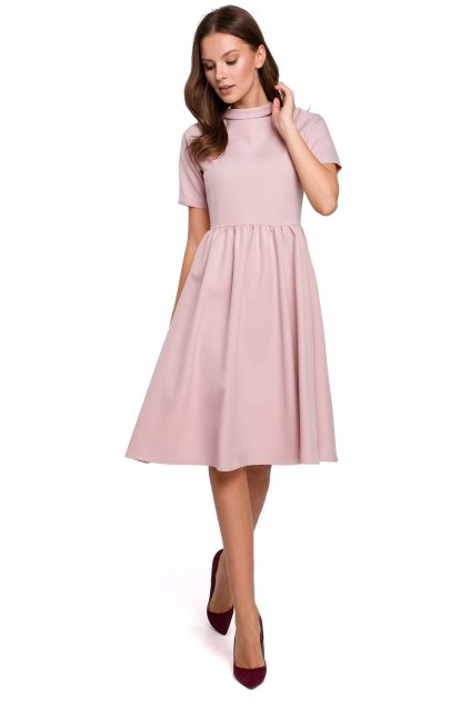 Elegantní šaty Makover K028 růžové