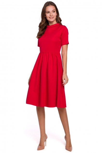 Elegantní šaty Makover K028 červené