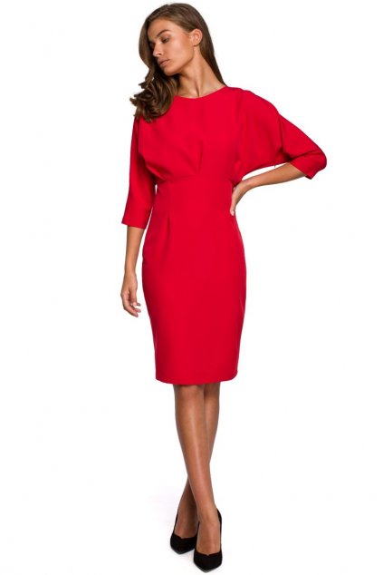 Elegantní šaty Style S242 červené