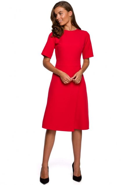 Klasické elegantní šaty Style S240 červené