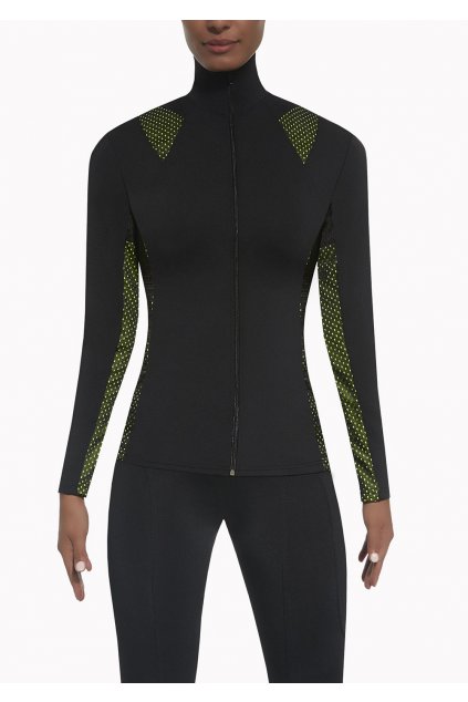 1BasBlack InspireBlouse black+green