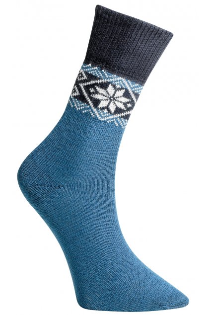 Merino ponožky Faramugo Bulug modré