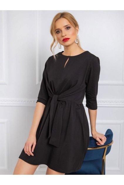 Atypické bavlněné šaty Esther černé