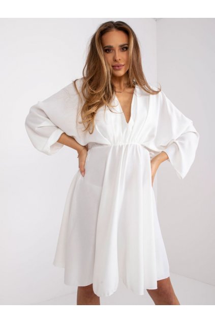 Jednoduché volné šaty Italy Fashion Zane bílé