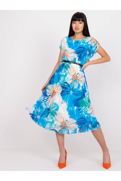 Květované letní šaty Italy fashion modré