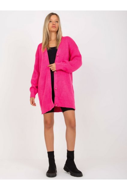 Pletený kabátek Rue Paris růžový