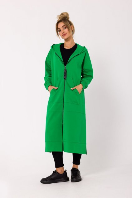 Sportovní bavlněný kabátek MOE M729 zelený
