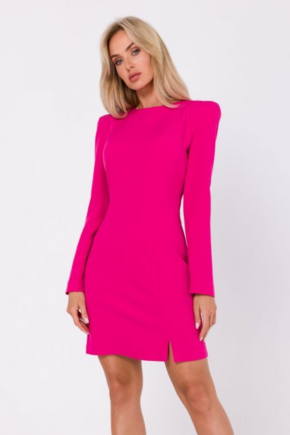 Elegantní minišaty MOE M755 fuchsiové