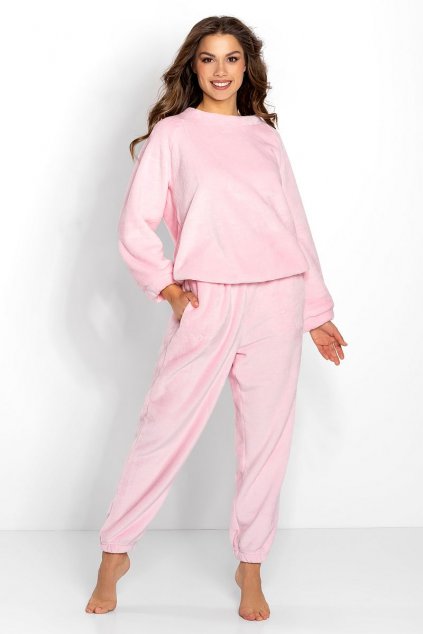 Teplé zimní pyžamo Momenti Per Me Kimberly růžové