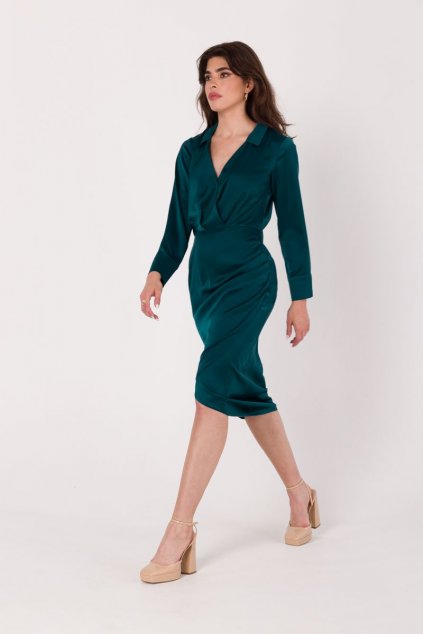 Elegantní šaty Makover K172 zelené