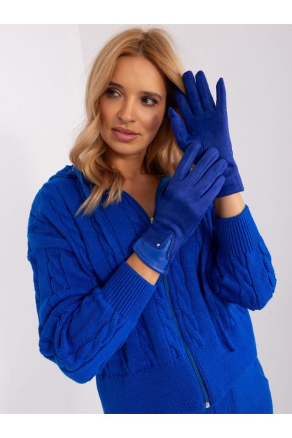 Elegantní rukavice Wool Fashion Italia modré