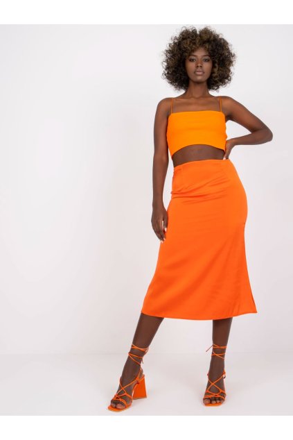Elegantní sukně Rue Paris oranžová