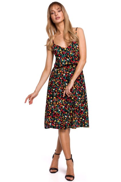 Květované letní šaty MOE M518 vzor 6