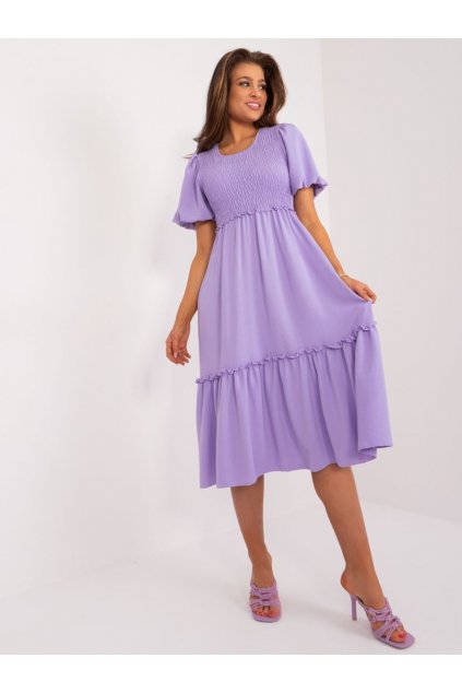 Letní šaty s volánem Italy Fashion lila