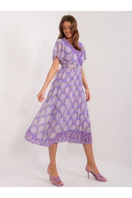 Plizované šaty Italy Fashion fialové