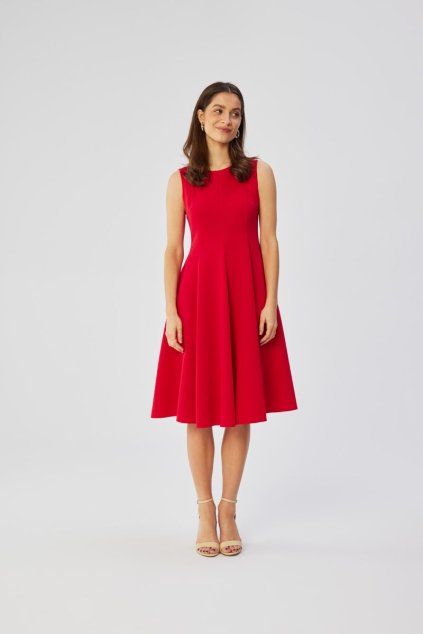 Elegantní šaty Style S358 červené