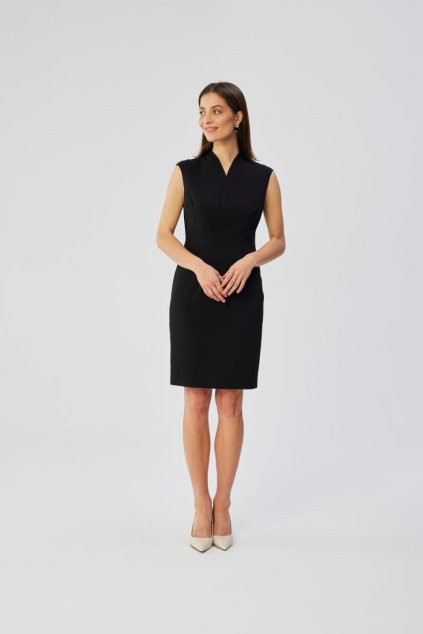 Elegantní pouzdrové šaty Style S360 černé