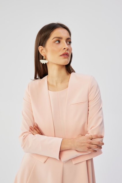 Krátký elegantní blejzr Style S368 růžový