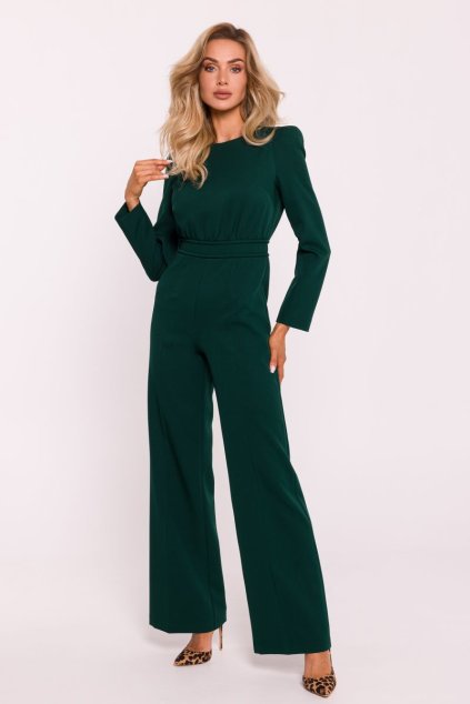 Elegantní společenský overal MOE M811 zelený
