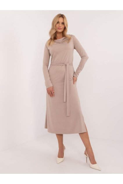 Elegantní šaty Lakerta béžové