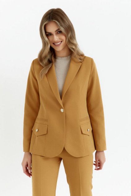 Elegantní sako Makover K141 skořicové