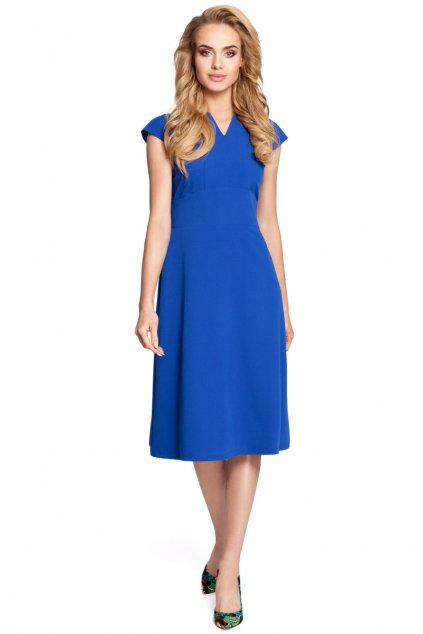 Dámské elegantní šaty MOE M312 modré