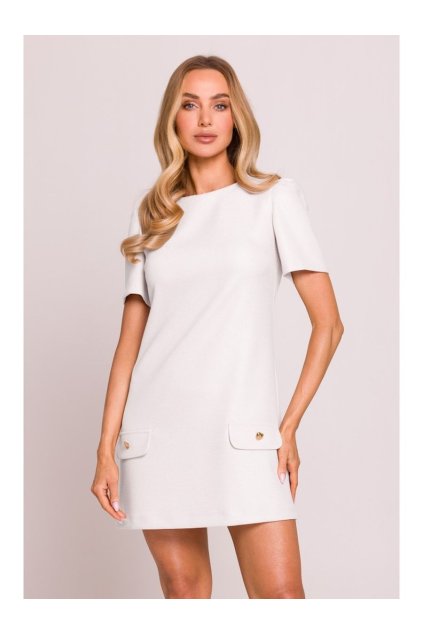 Elegantní minišaty MOE M855 krémové