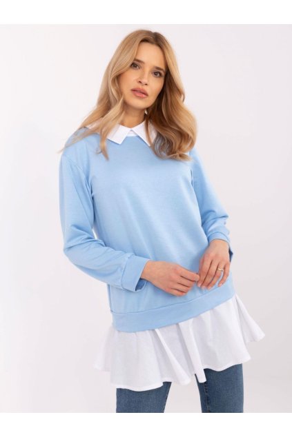 Dámská mikina se všitou košilí Italy Fashion modrá