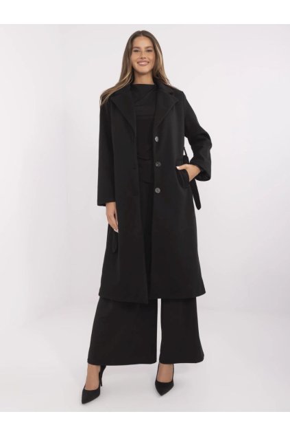 Elegantní zimní kabát Italy fashion černý