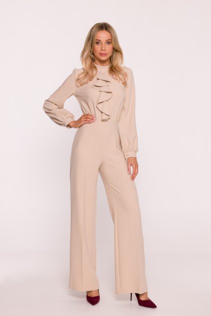 Společenský overal s fiží Stylove S420 béžový