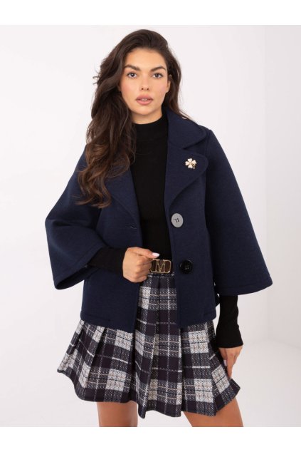 Elegantní podzimní kabátek do A Rue Paris tmavě modrý