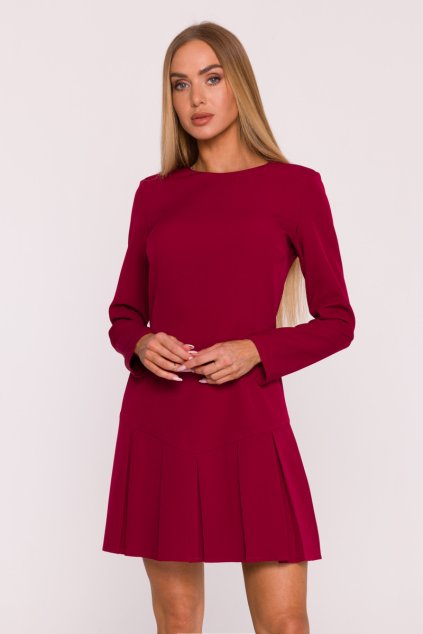 Elegantní minišaty MOE M872 bordó